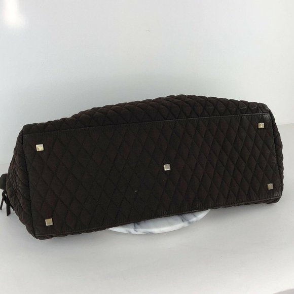 VERA BRADLEY Quilted Espresso XL Tote Weekender Carry On Bag & Laptop Briefcase - Picture 6 of 12